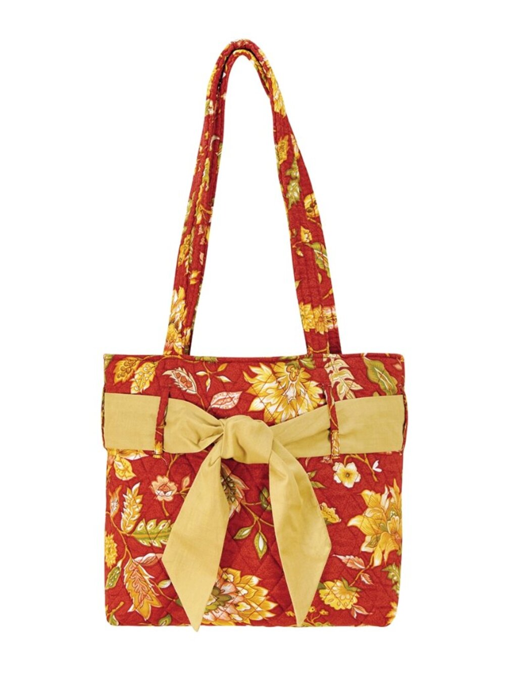 C&F Women's Quilted Carlton Floral Shoulder Tote Bag 13" x 10" x 4" NEW
